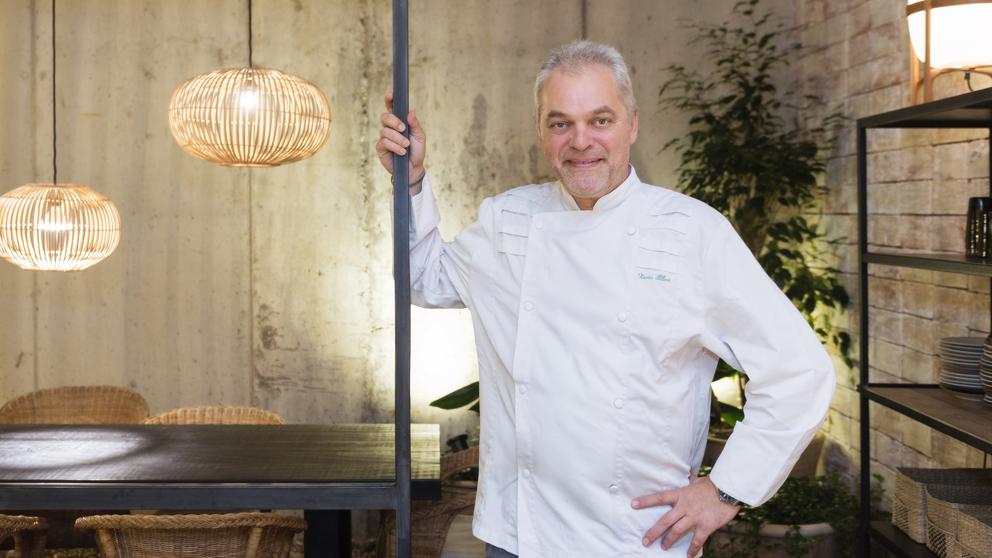 Xavier Pellicer al restaurant de Barcelona