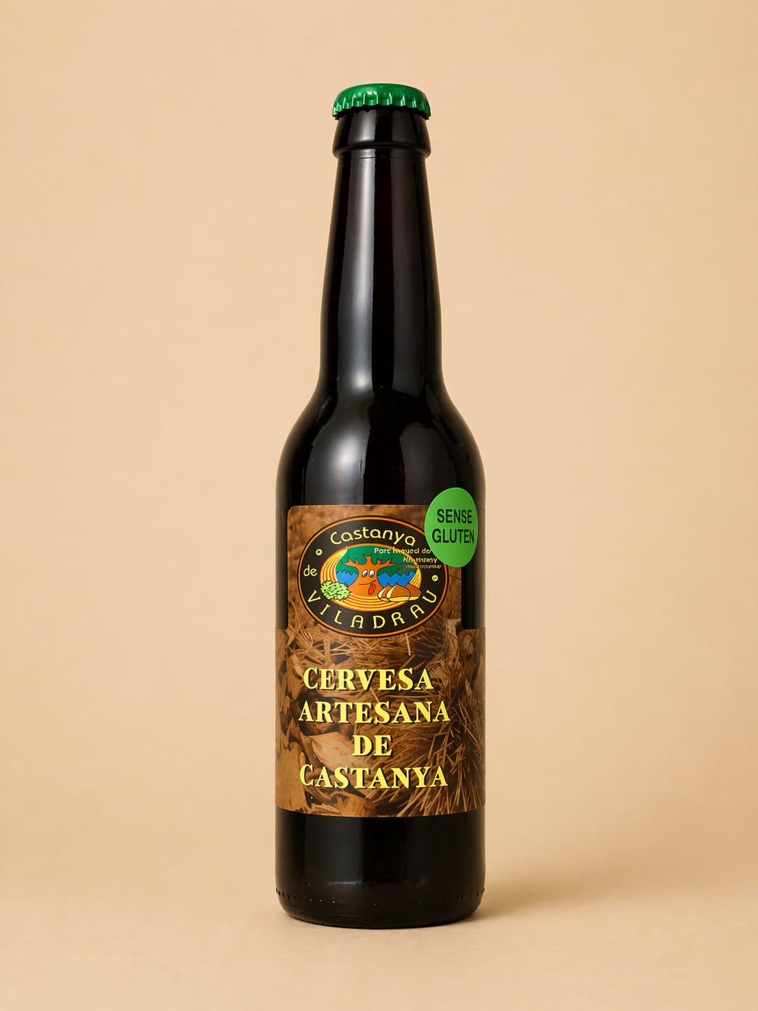 Ampolla de cervesa artesana de castanya