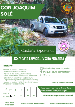 Visita Castaña experience con 4x4 y Cata Especial (Visita Privada)